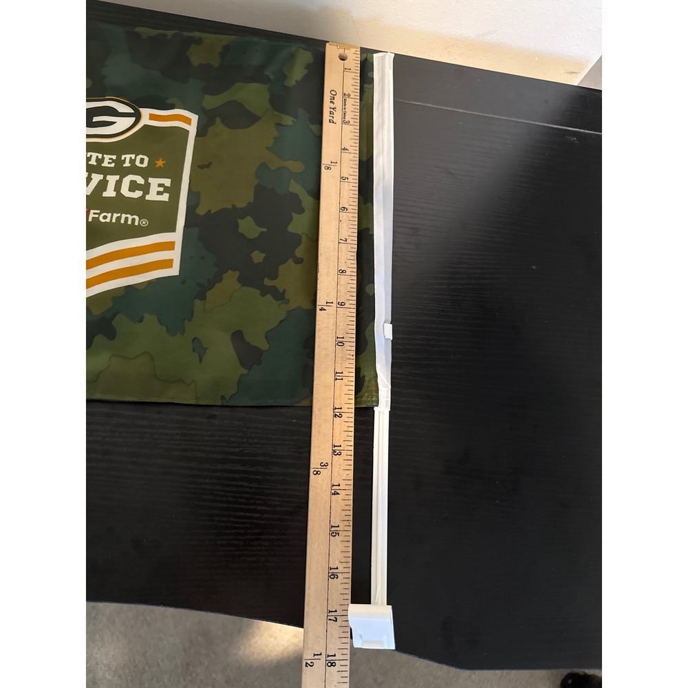 Green Bay Packers Car Flag Green Camo Salute to Service Fleet Farm 2025 SGA New - Picture 6 of 6